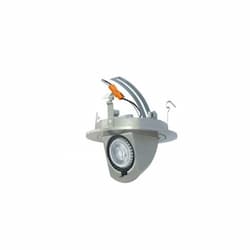 4" 7W LED Pivoting Downlight Trim Kit, 50W Hal. Retrofit, Dim, 450 lm, 3000K, Nickel