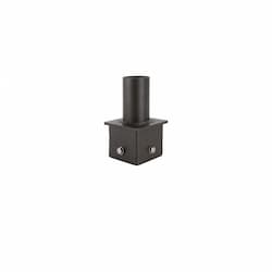 4" Square Pole Mount with 2-3/8" Tenon, Bronze