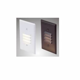 2.5W LED Vertical Step Light, 40 lm, 120V, 3000K, Bronze & White