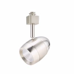 CyberTech 9W LED Bullet Head Track Light, 60W Retrofit, Dimmable, 600 lm, 3000K, Nickel Satin