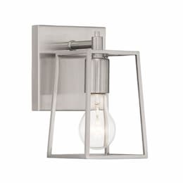 Dunn Wall Sconce Fixture w/o Bulb, 1 Light, E26, Polished Nickel