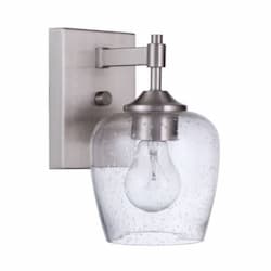 Stellen Wall Sconce Fixture w/o Bulb, 1 Light, E26, Polished Nickel