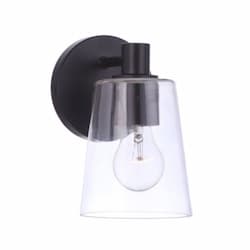 Emilio Wall Sconce Fixture w/o Bulb, 1 Light, E26, Flat Black