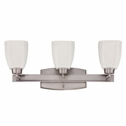 Bridwell Vanity Light Fixture w/o Bulbs, 3 Lights, E26, Polish Nickel