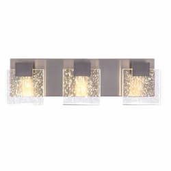 21W LED Alamere Vanity Light, 3 Lights, Dim, 3000K, Polished Nickel