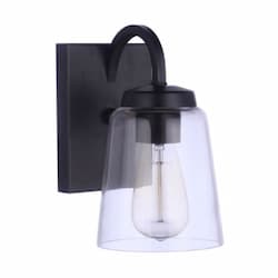 Elsa Wall Sconce Fixture w/o Bulb, 1 Light, E26, Flat Black