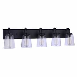 Elsa Vanity Light Fixture w/o Bulbs, 5 Lights, E26, Flat Black