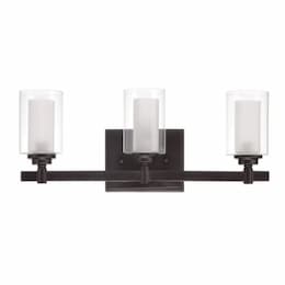 Celeste Vanity Light Fixture w/o Bulbs, 3 Lights, E12, Espresso