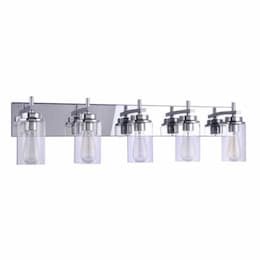 Reeves Vanity Light Fixture w/o Bulbs, 5 Lights, E26, Chrome