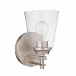 Drake Wall Sconce Fixture w/o Bulb, 1 Light, E26, Polished Nickel