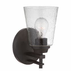 Drake Wall Sconce Fixture w/o Bulb, 1 Light, E26, Flat Black