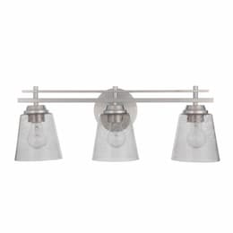 Drake Vanity Light Fixture w/o Bulbs, 3 Lights, E26, Polished Nickel