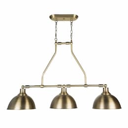 Timarron Island Pendant Light w/o Bulbs, 3 Lights, E26, Legacy Brass