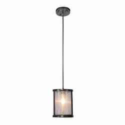 Danbury Mini Pendant w/o Bulb, 1 Light, E26, Matte Black