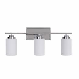 Albany Vanity Light Fixture w/o Bulbs, 3 Lights, E26, Chrome