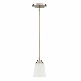 Grace Mini Pendant Light w/o Bulb, E26, Polished Nickel & Frost Glass