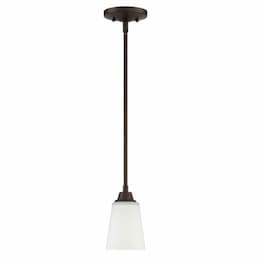 Grace Mini Pendant Light w/o Bulb, E26, Espresso & Frosted Glass