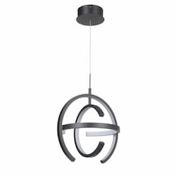 32W LED Dolby Pendant Light, 1 Light, 90 CRI, 3000K, Matte Black