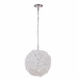 Roxx Large Pendant Light w/o Bulb, 1 Light, E26, Chrome & Quartz