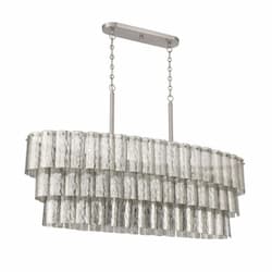 Museo Island Light Fixture w/o Bulbs, 7 Lights, E26, Polished Nickel