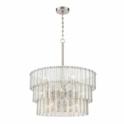 Museo Pendant Light Fixture w/o Bulbs, 12 Lights, E12, Polish Nickel