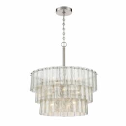 Museo Large Pendant Light Fixture w/o Bulbs, 9 Lights, E12, Nickel