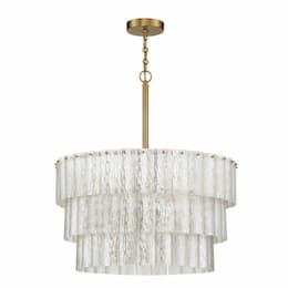 Museo Large Pendant Light Fixture w/o Bulb, 9 Lights, E12, Satin Brass