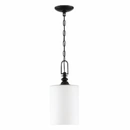 Dardyn Mini Pendant Fixture w/o Bulb, 1 Light, Espresso & Frost White