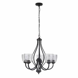 Serene Chandelier Fixture w/o Bulbs, 5 Lights, E26, Espresso