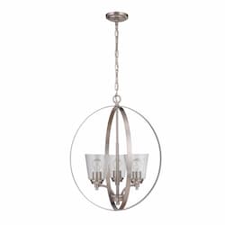 Tyler Pendant Fixture w/o Bulbs, 3 Lights, E26, Polished Nickel