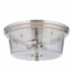 Tyler Flush Mount Fixture w/o Bulbs, 3 Lights, E26, Polished Nickel