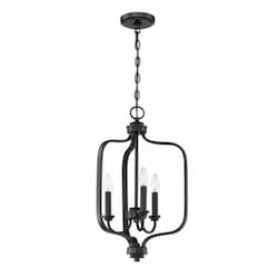 Bolden Pendant Light Fixture w/o Bulbs, 3 Lights, E12, Flat Black