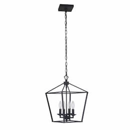 Flynt Mini Pendant Fixture w/o Bulbs, 4 Lights, E12, Flat Black