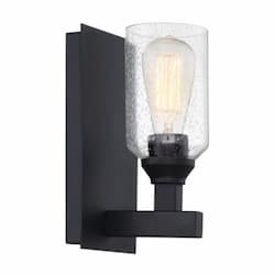 Chicago Wall Sconce Fixture w/o Bulb, 1 Light, E26, Flat Black