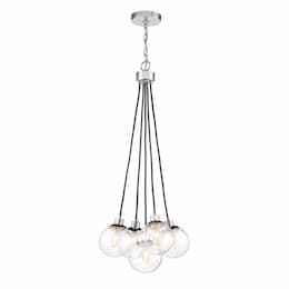 Que Pendant Light Fixture w/o Bulbs, 5 Lights, E12, Chrome