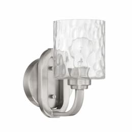 Collins Wall Sconce Fixture w/o Bulb, 1 Light, E26, Polished Nickel