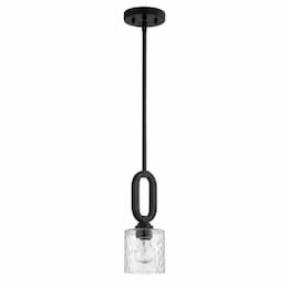 Collins Mini Pendant Fixture w/o Bulb, 1 Light, E26, Flat Black