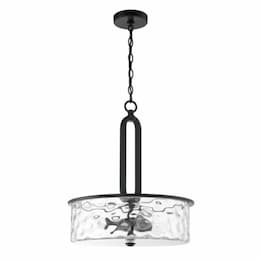 Collins Pendant Fixture w/o Bulbs, 3 Lights, E26, Flat Black