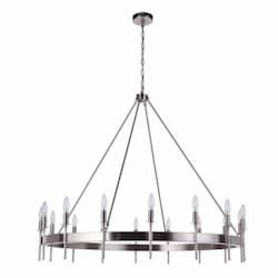 Larrson Chandelier Fixture w/o Bulbs, 16 Lights, E12, Polished Nickel