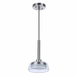 6W LED Centric Mini Pendant Light, 300 lm, 3000K, Polished Nickel