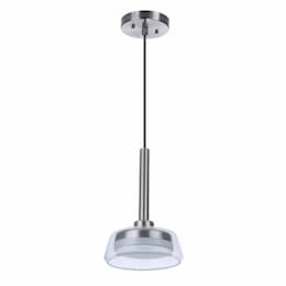 6W LED Centric Mini Pendant Light, 300 lm, 3000K, Polished Nickel