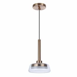 6W LED Centric Mini Pendant Light, Dim, 300 lm, 3000K, Satin Brass