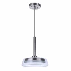 10W LED Centric Pendant Light, Dim, 600 lm, 3000K, Polished Nickel