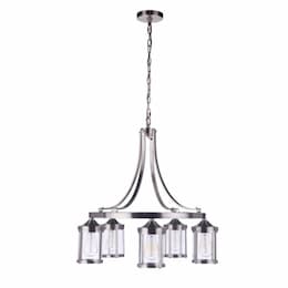 Elliot Chandelier Fixture w/o Bulbs, 5 Lights, E26, Polished Nickel