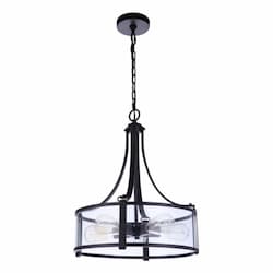 Elliot Pendant Light Fixture w/o Bulbs, 5 Lights, E26, Flat Black