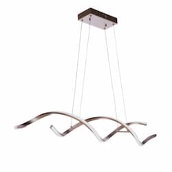 41W LED Pulse Island Pendant, Dim, 2620 lm, 3000K, Champagne Brass