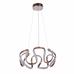 34W LED Pulse Pendant Light, Dim, 2410 lm, 3000K, Champagne Brass