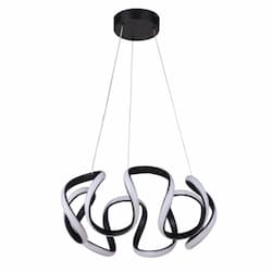 34W LED Pulse Pendant Light, Dim, 2410 lm, 90 CRI, 3000K, Flat Black