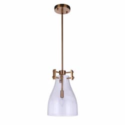 Chardonnay Mini Pendant Light Fixture w/o Bulb, 1 Light, Satin Brass