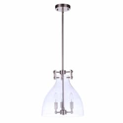 Chardonnay Pendant Light Fixture w/o Bulbs, 3 Lights, E12, Nickel